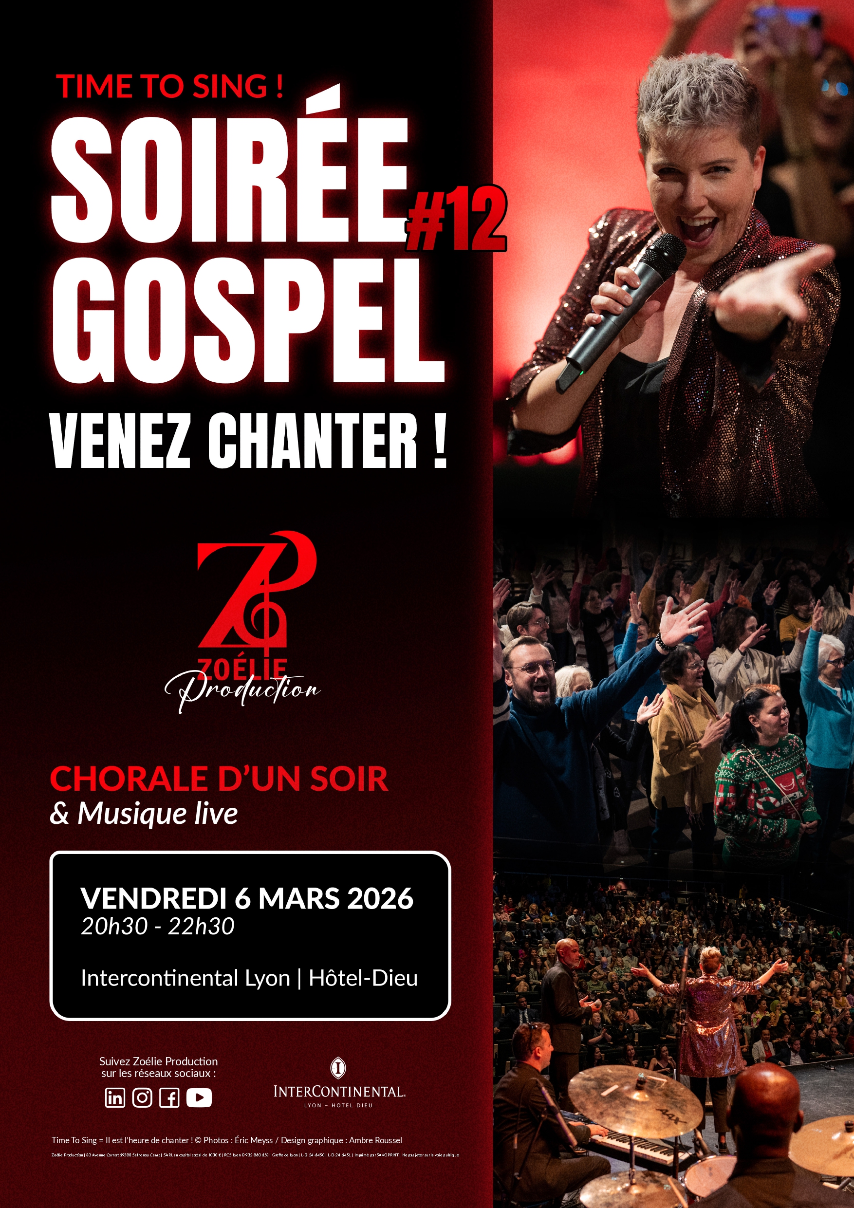 Soirée Gospel Karaoké à l'Intercontinental le 6 mars 2026