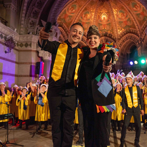 Zoélie et Thomas à la crypte de fourvière